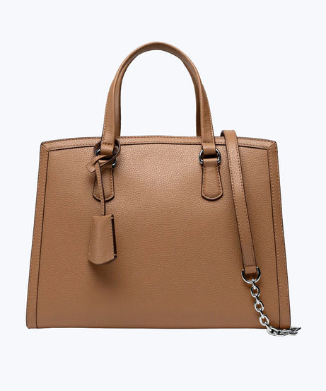 Leather tote bag